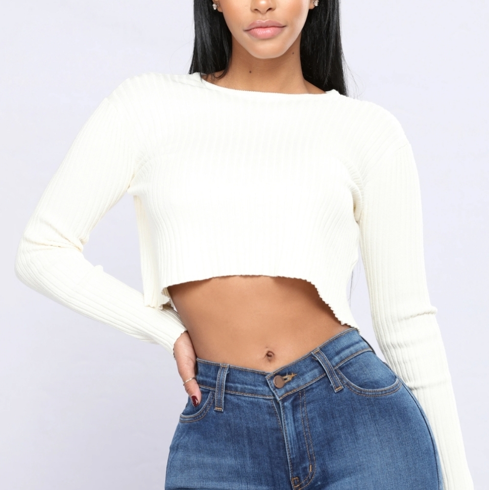 Sale❤Cream croptop
